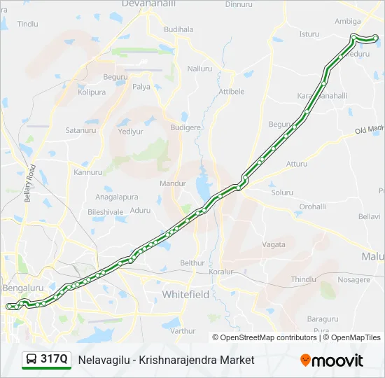 317Q Bus Line Map
