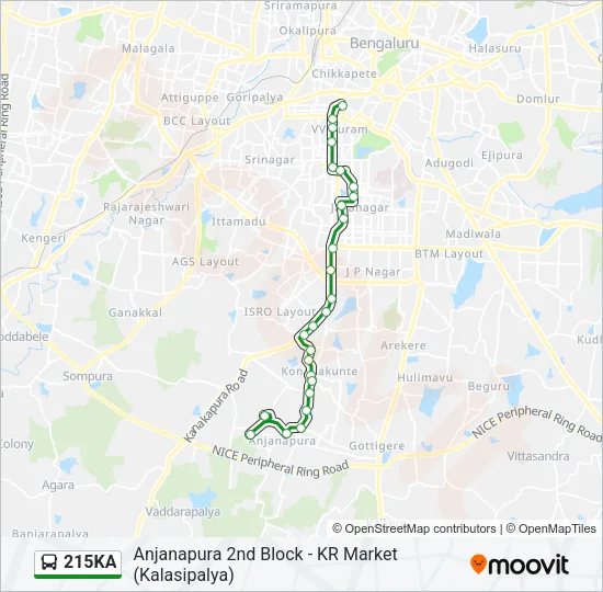 215KA Bus Line Map