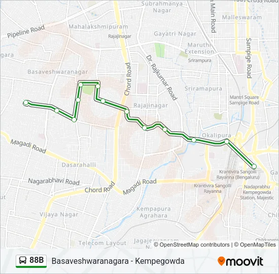 88B Bus Line Map