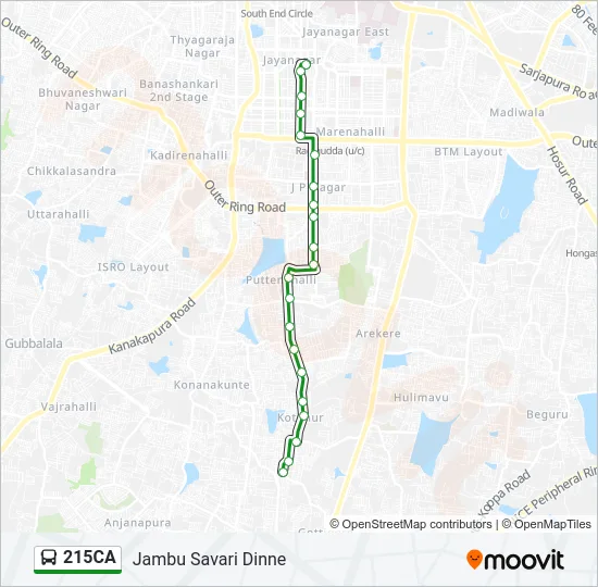 215CA Bus Line Map