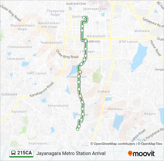 215CA Bus Line Map