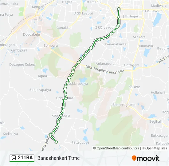 211BA Bus Line Map