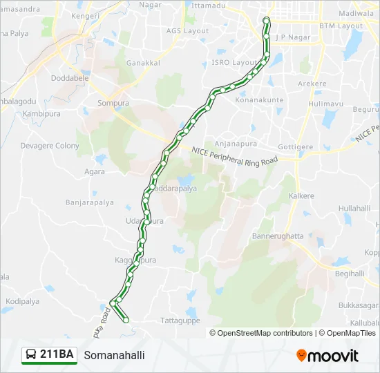 211BA Bus Line Map