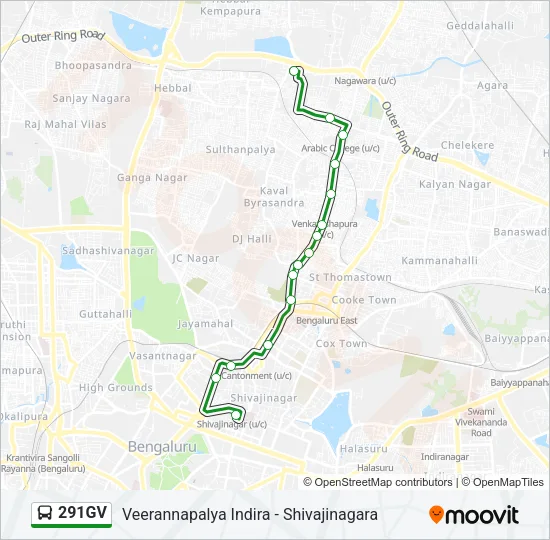 291GV Bus Line Map