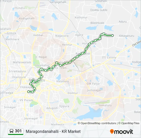 301 Bus Line Map
