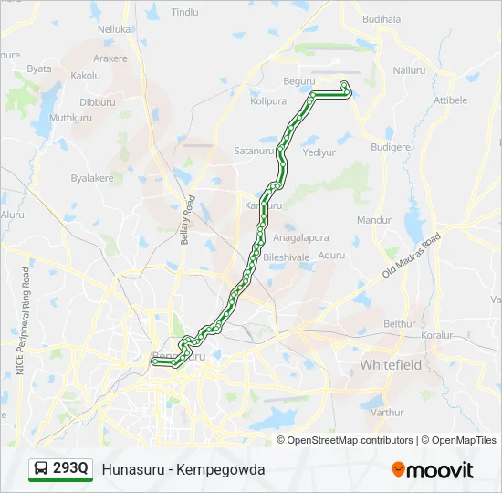 293Q Bus Line Map