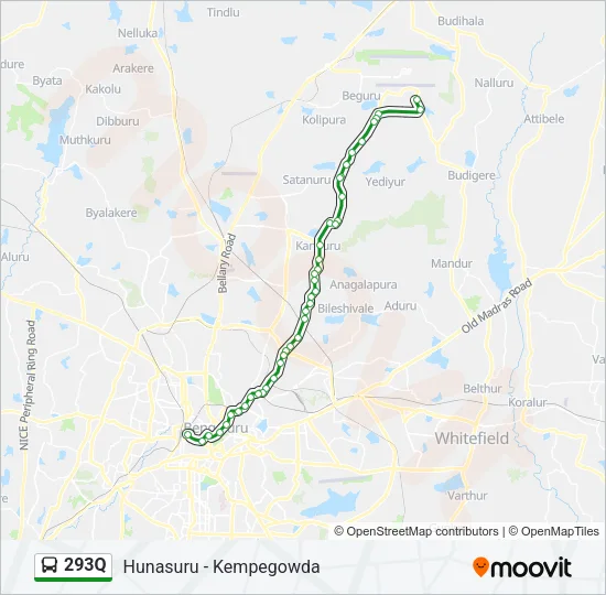 293Q Bus Line Map