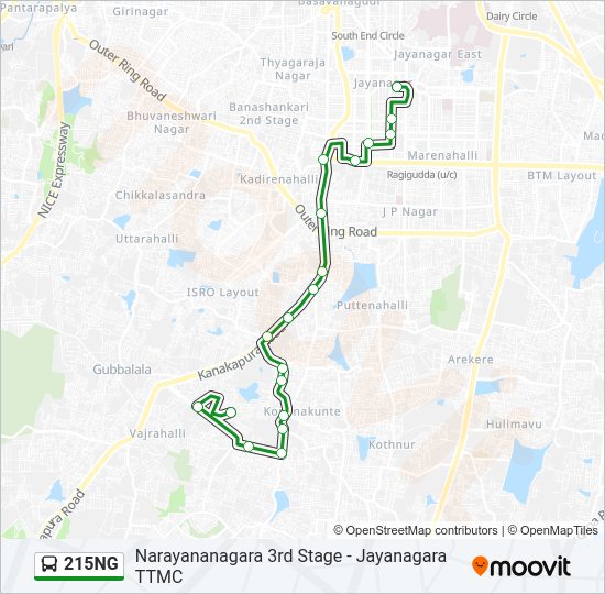 215NG Bus Line Map