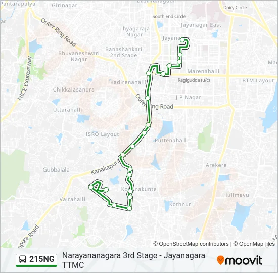 215NG Bus Line Map