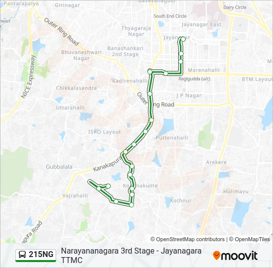 215NG Bus Line Map