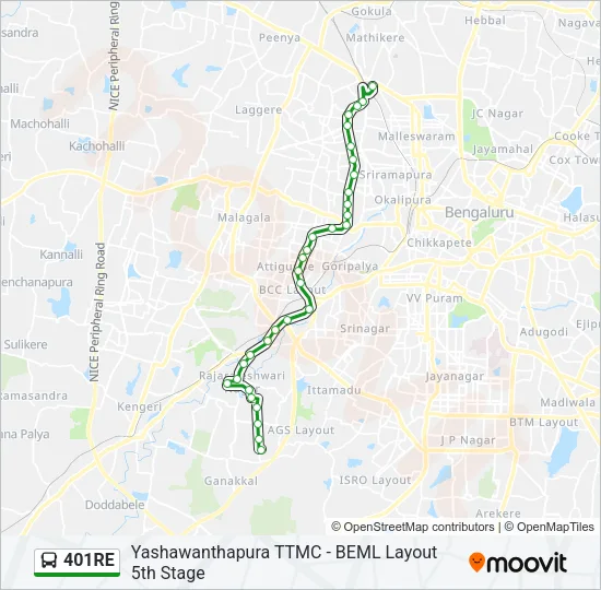 401RE Bus Line Map