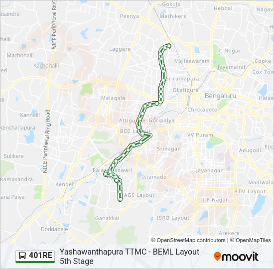 401RE bus Line Map