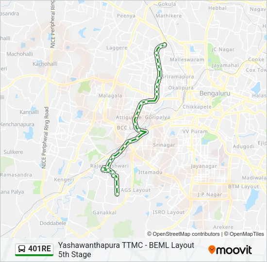 401RE Bus Line Map