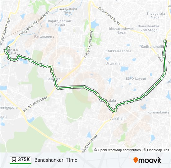 375K bus Line Map