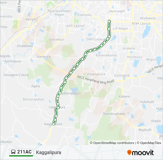 211AC Bus Line Map