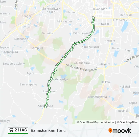 211AC Bus Line Map