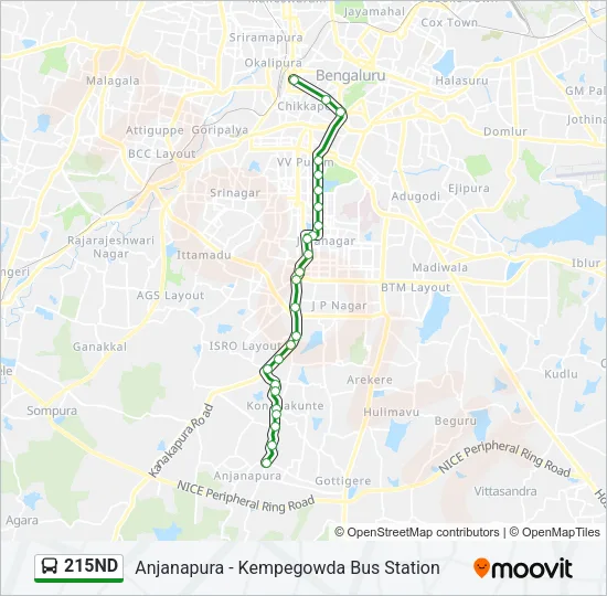 215ND Bus Line Map