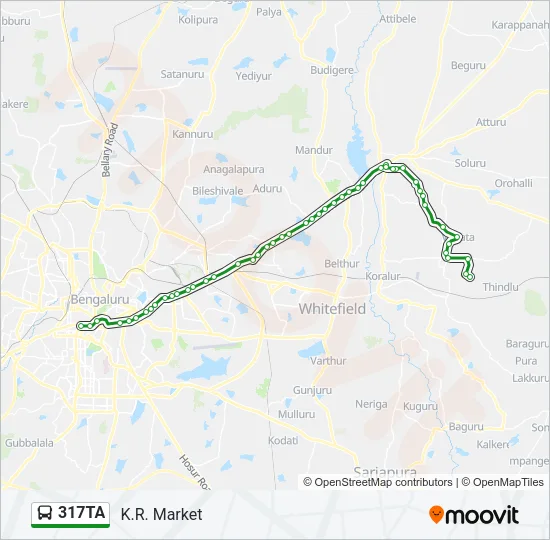 317TA Bus Line Map
