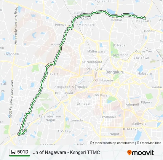 501D Bus Line Map