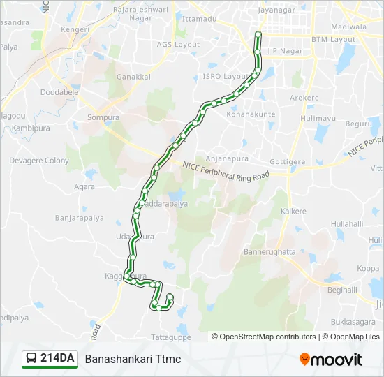 214DA Bus Line Map