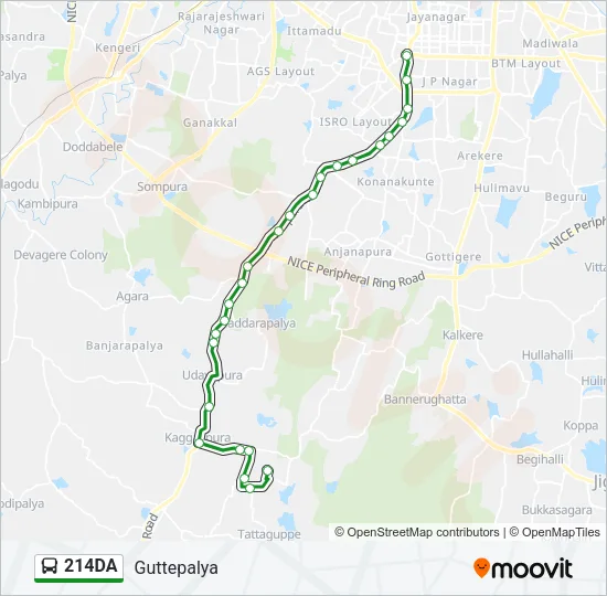 214DA Bus Line Map