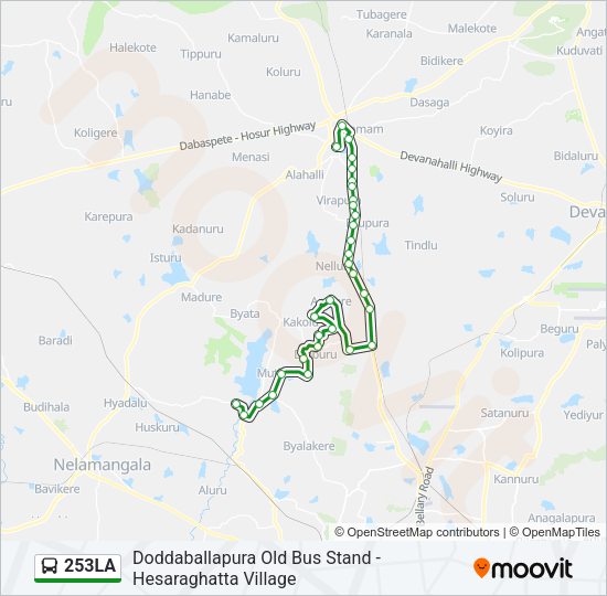 253LA Bus Line Map