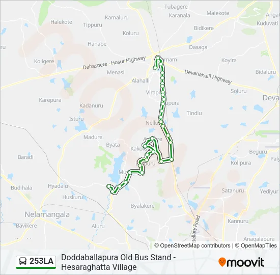 253LA Bus Line Map