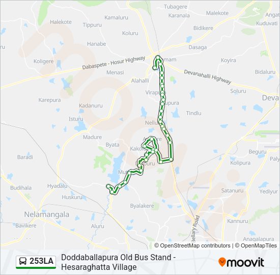 253LA Bus Line Map