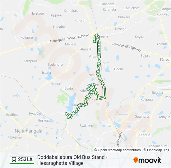 253LA Bus Line Map