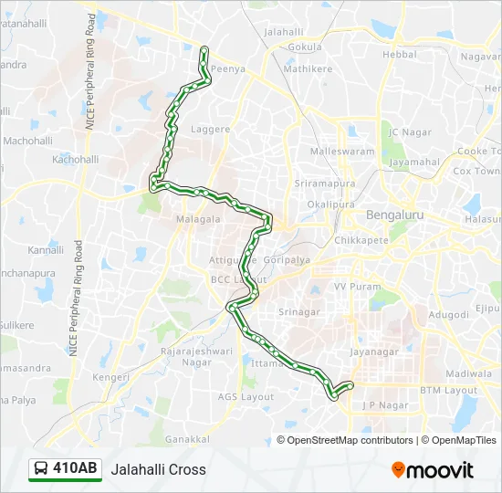 410AB Bus Line Map