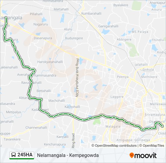 245HA Bus Line Map