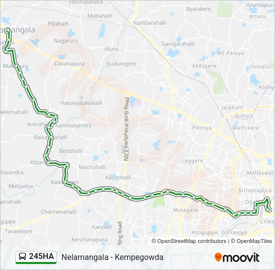 245HA Bus Line Map