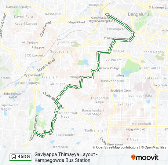 45DG Bus Line Map