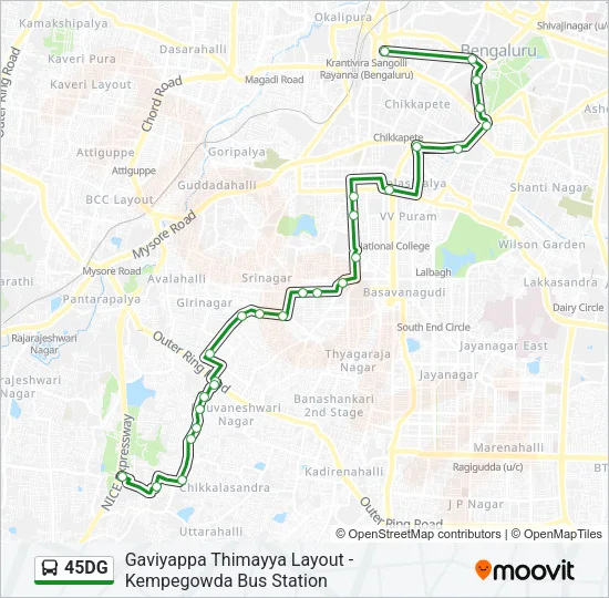 45DG Bus Line Map
