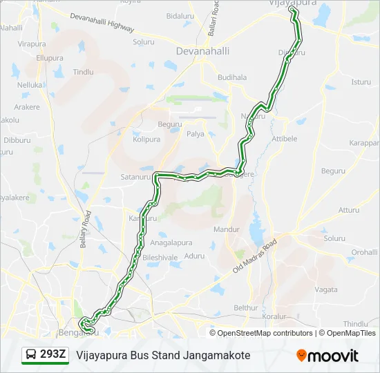 293Z Bus Line Map