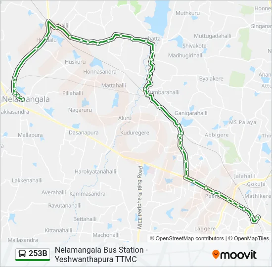 253B Bus Line Map