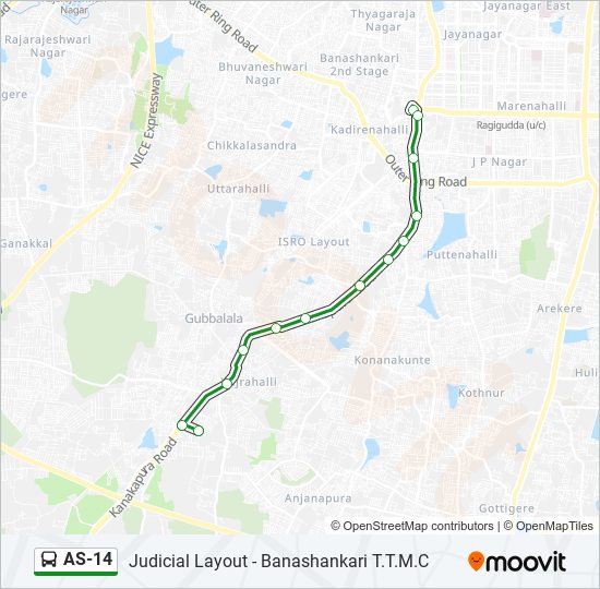 AS-14 bus Line Map