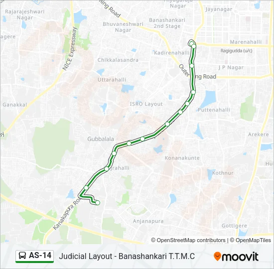 AS-14 Bus Line Map