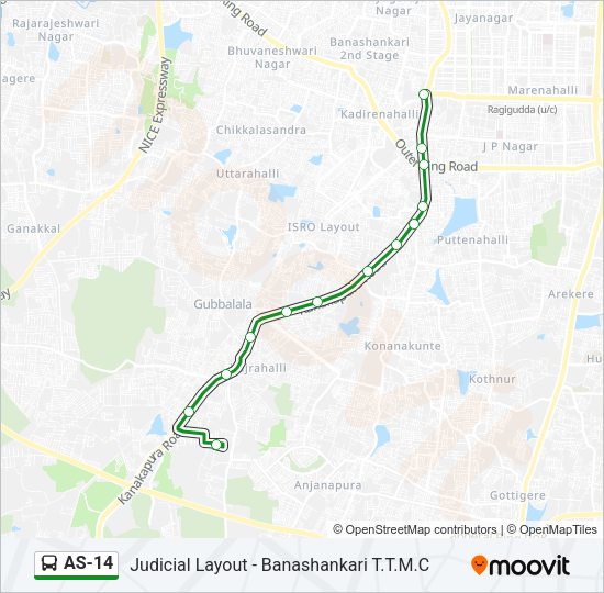 AS-14 Bus Line Map