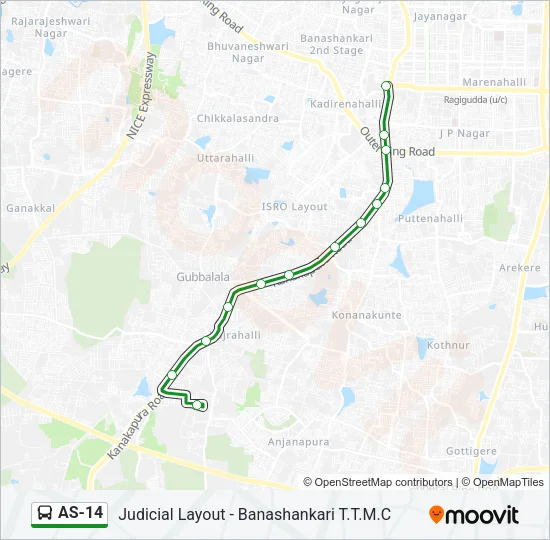 AS-14 Bus Line Map