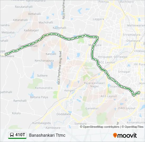 410T Bus Line Map