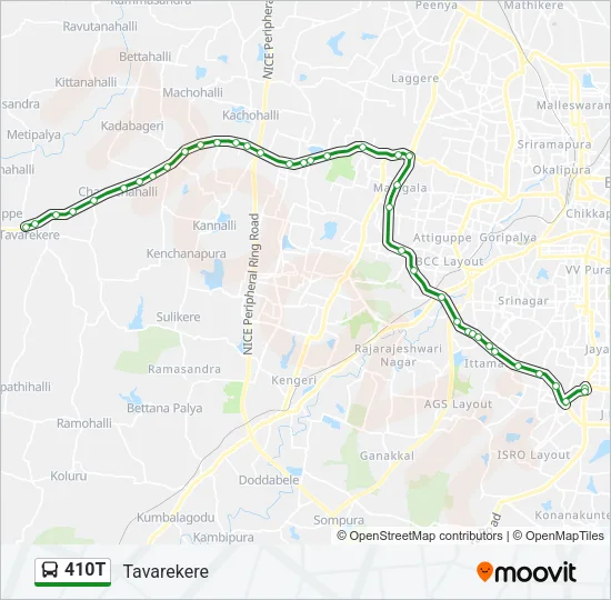 410T Bus Line Map