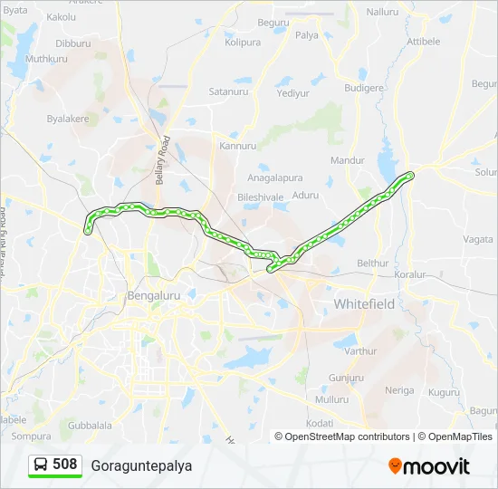 508 Bus Line Map