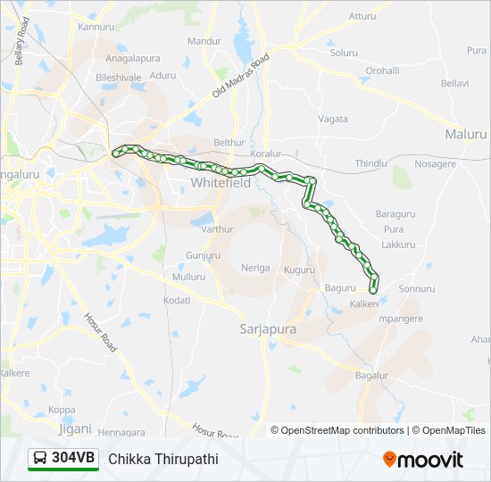 304VB Bus Line Map