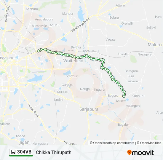 304VB Bus Line Map
