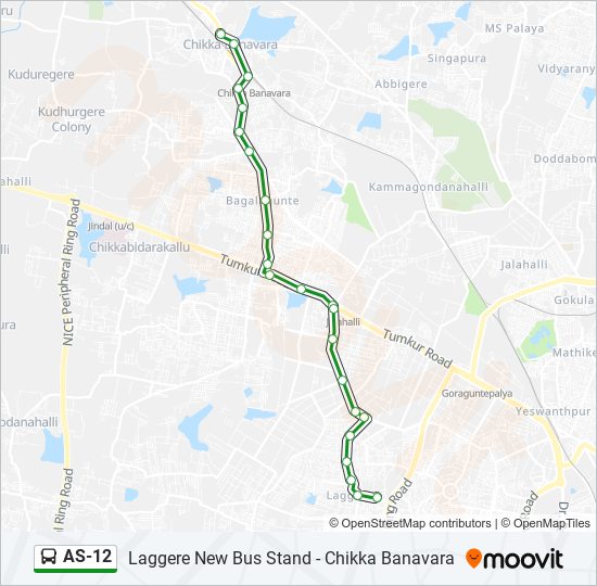 AS-12 bus Line Map