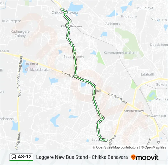 AS-12 Bus Line Map