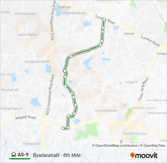 AS-9 Bus Line Map