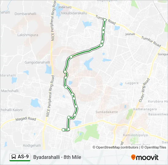 AS-9 Bus Line Map