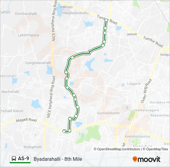 AS-9 Bus Line Map